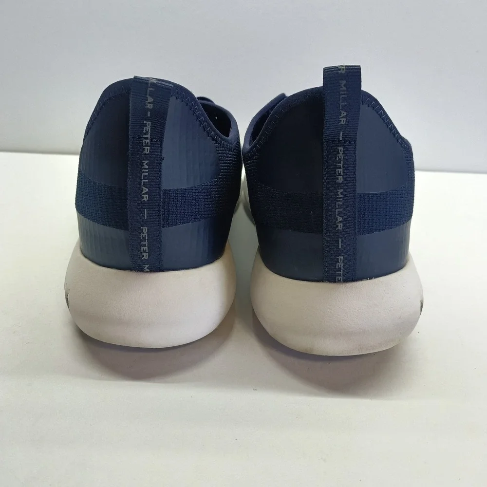 Peter Millar Men's Size 11.5 Blue Knit Athletic Comfort Sneakers‎ MF19EF02